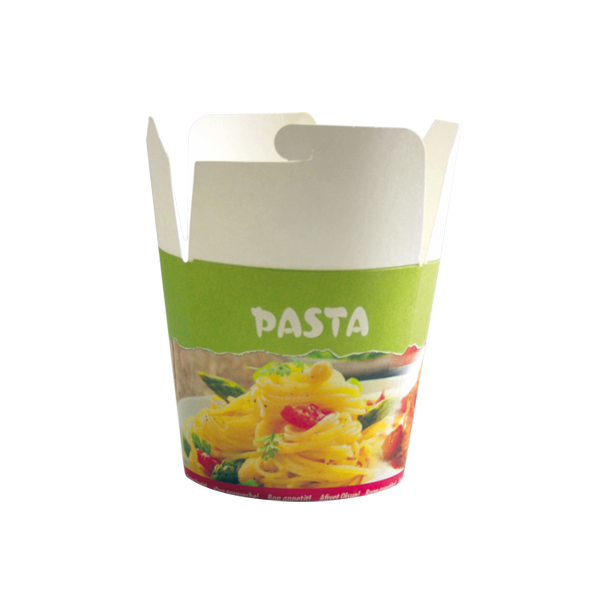 TAC16-1 Pasta-Box aus Pappe, 16 oz, 500 ml Inhalt, 85x70x100 mm