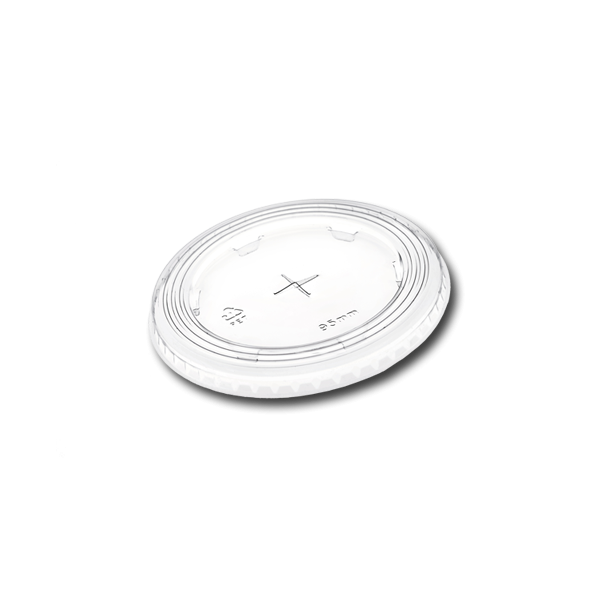 PCD4 Clear Cup Deckel flach, mit Kreuz-Loch