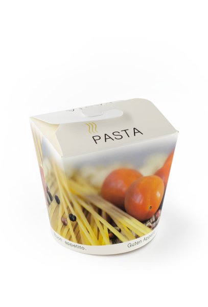 TAC26-1 Pasta-Box aus Pappe, 26 oz, 750 ml Inhalt, 100x90x100 mm
