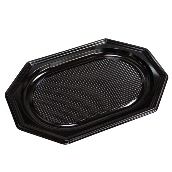 CA12 Catering Tray schwarz APET Größe XL: 550x360x30 mm