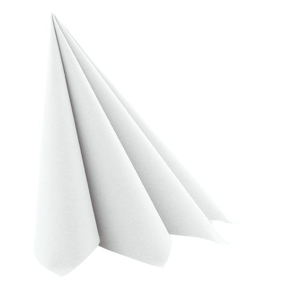 ZA14 Airlaid Servietten Weiß 40x40 cm, 1-lagig, 1/4 Falz