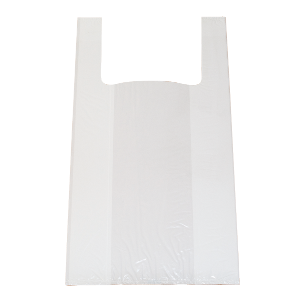 M13 Shopperbag LDPE stabil, 28+14x48 cm, weiß, 1000/Karton